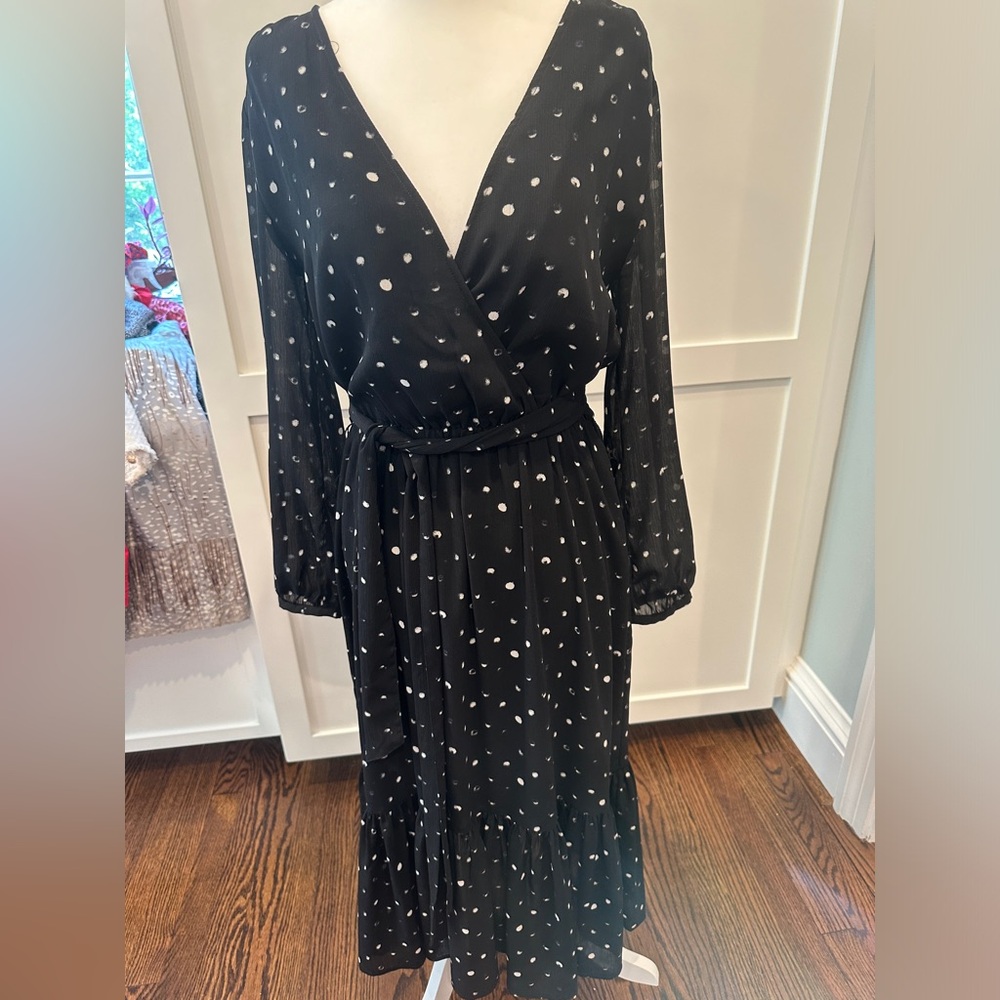 Pont Sur fabulous wrap dress with fun polka dot print